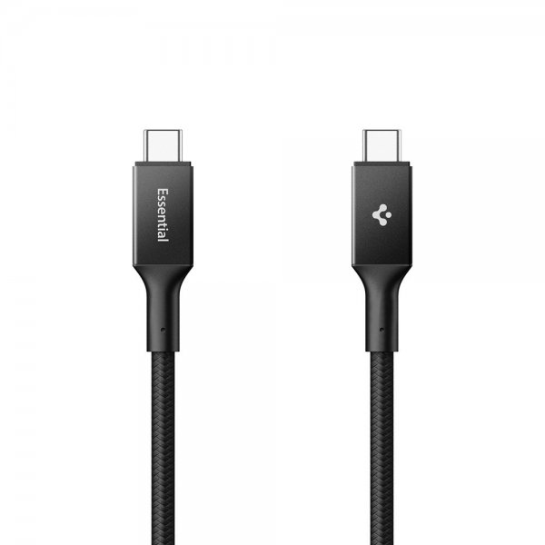 Spigen Essential Kabel Fabric USB-C/USB-C 100W 1.5m Svart