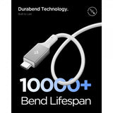Spigen Essential Kabel Fabric USB-C/USB-C 100W 1.5m Hvit