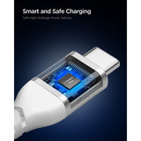 Spigen Essential Kabel Fabric USB-C/USB-C 100W 1m Hvit