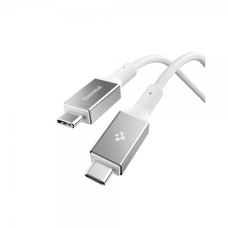 Spigen Essential Kabel Fabric USB-C/USB-C 240W 1.5m Hvit