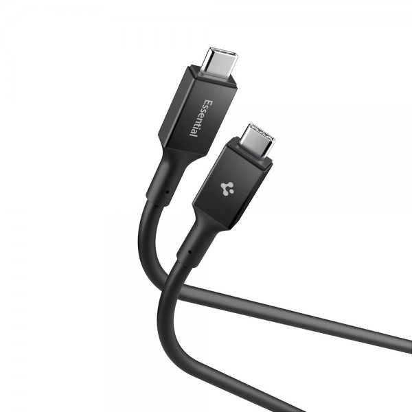 Spigen Essential Kabel USB-C/USB-C 100W 2m Svart