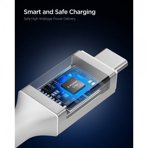 Spigen Essential Kabel USB-C/USB-C 100W 2m Hvit