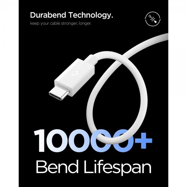 Spigen Essential Kabel USB-C/USB-C 60W 1m Hvit