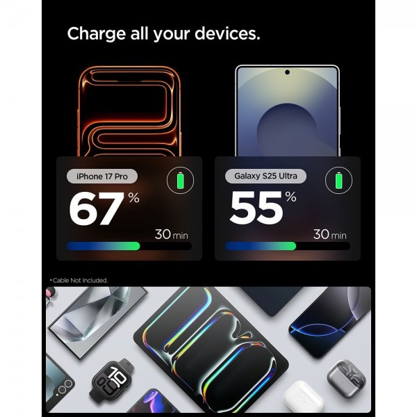 Spigen Essential Lader 30W USB-C Hvit