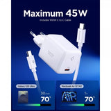Spigen Essential Lader 45W USB-C Hvit