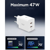 Spigen Essential Lader 47W 2xUSB-C Hvit