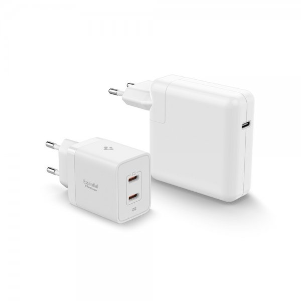 Spigen Essential Lader 47W 2xUSB-C Hvit