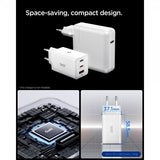 Spigen Essential Lader 67W 2xUSB-C 1xUSB-A Hvit
