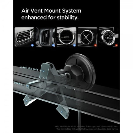 Spigen Essential MagSafe Mobilholder til bil Qi2 15W Hook Car Mount