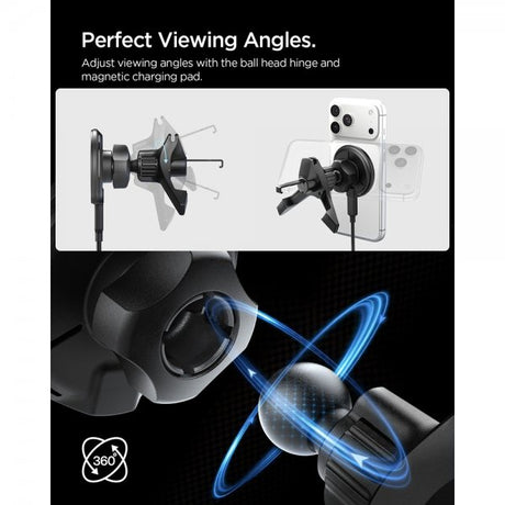 Spigen Essential MagSafe Mobilholder til bil Qi2 15W Hook Car Mount