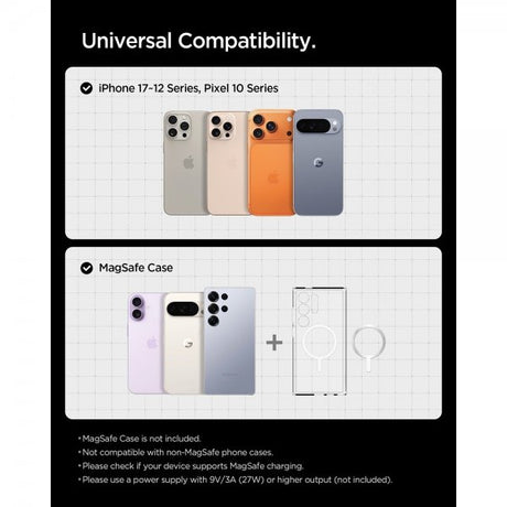 Spigen Essential MagSafe Mobilholder til bil Qi2 15W Hook Car Mount