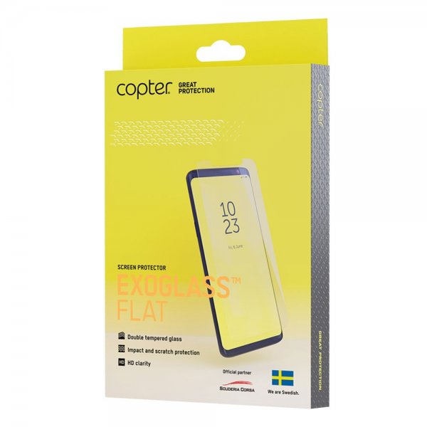 Copter Skjermbeskytter till Samsung Galaxy A70 ExoGlass Flat Herdet Glass
