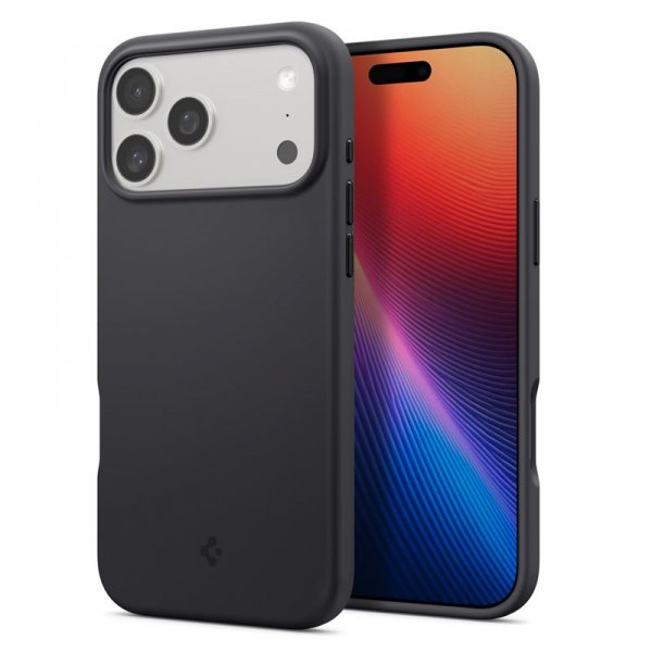 Spigen iPhone 17 Pro Deksel Silicone Fit MagFit Svart