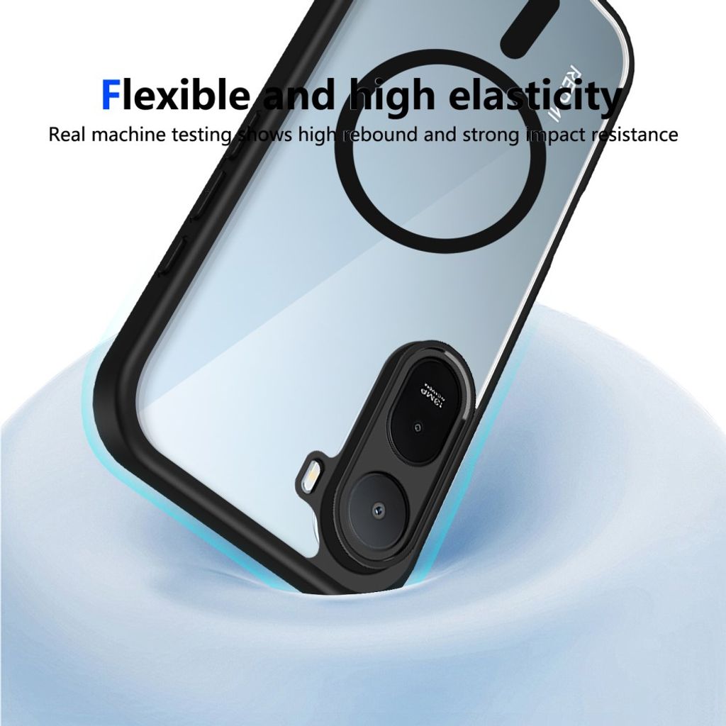 Xiaomi Redmi A7 Pro Deksel Klar Bakside MagSafe Svart