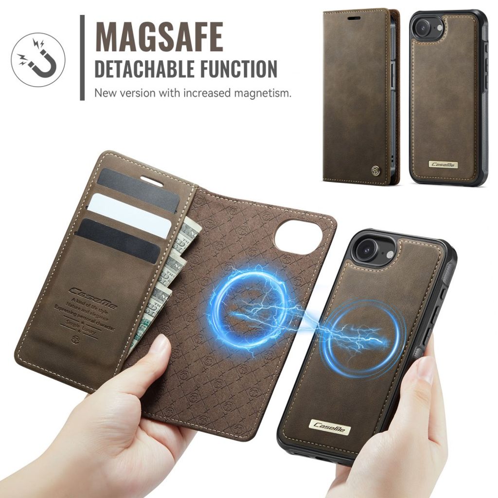 CaseMe iPhone 16e/iPhone 17e Etui C49 Series Brun