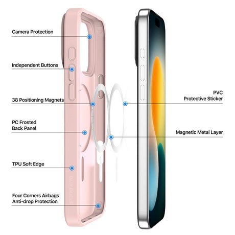 Dux Ducis iPhone 17 Pro Max Deksel Yind Series MagSafe Rosa