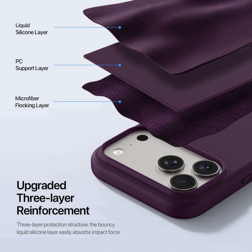 Dux Ducis iPhone 17 Pro Max/iPhone 18 Pro Max Deksel Piel Series MagSafe Rød