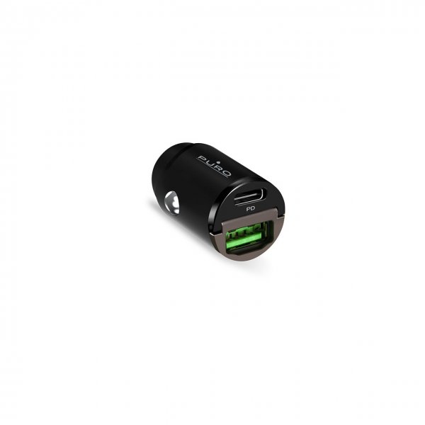 Puro Mobillader til bil Bullet 30W USB-C/USB-A Svart