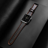 Dux Ducis Apple Watch 44/45/46mm/Ultra 49mm Armbånd Äkta Läder Mörkbrun
