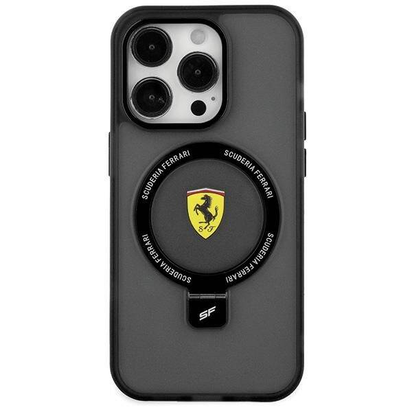 Ferrari iPhone 15 Deksel Ring Stand MagSafe Svart