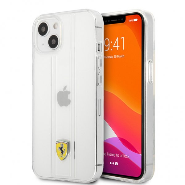 Ferrari iPhone 13 Deksel 3D Stripes Transparent
