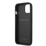 Ferrari iPhone 13 Deksel Carbon Effect Metal Logo Vertical Stripe Svart
