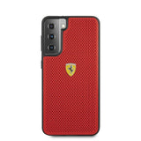 Ferrari Samsung Galaxy S21 Deksel Logo Perforert Rød
