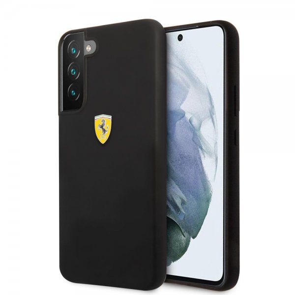 Ferrari Samsung Galaxy S22 Plus Deksel Metal Logo Svart