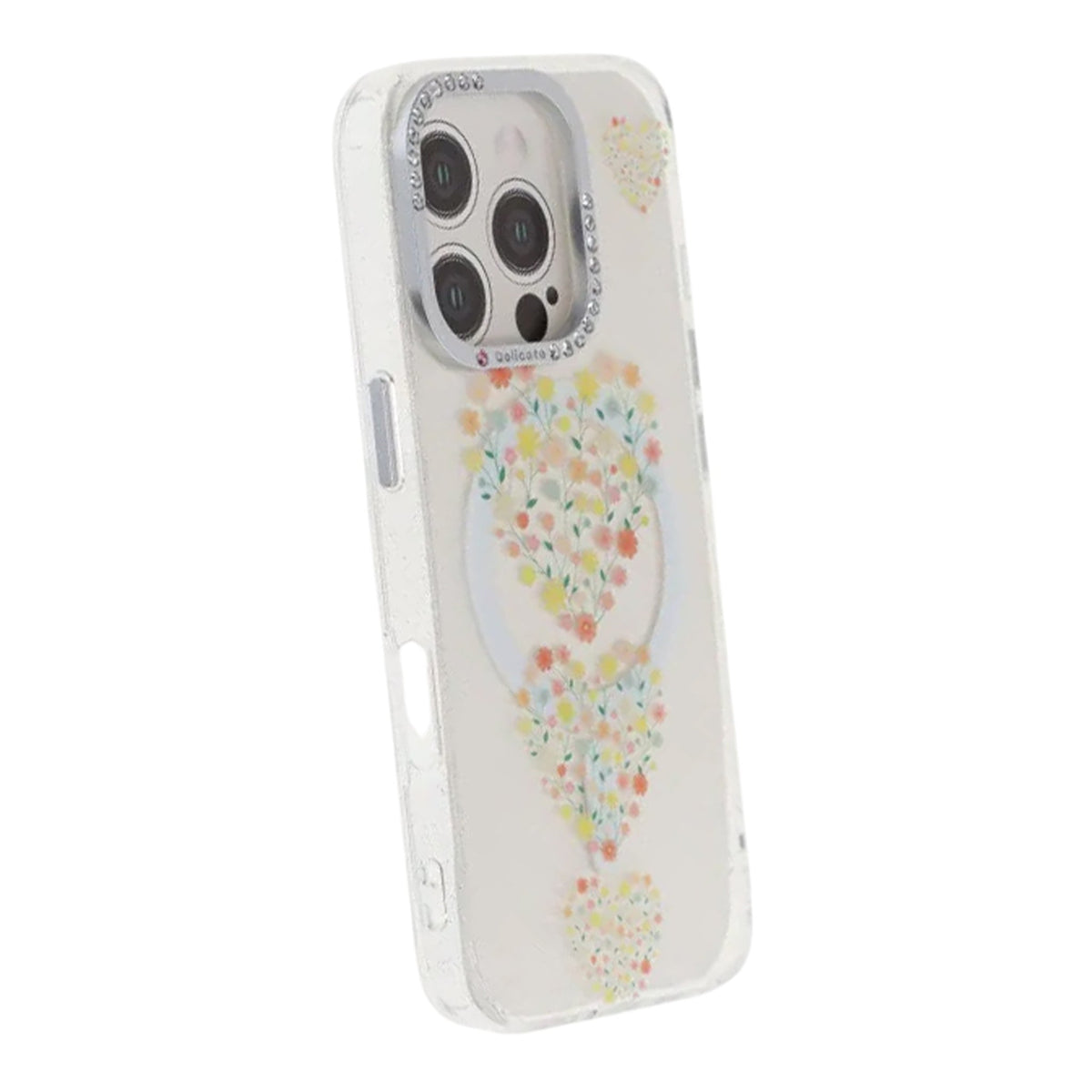 iPhone 16 Pro Deksel blomstrete MagSafe hjerter