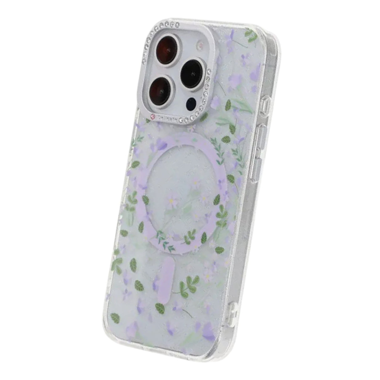 iPhone 16 Pro Deksel blomstrete MagSafe Lilla