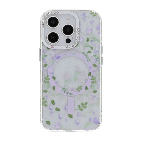 iPhone 16 Pro Max Deksel Blomstret MagSafe Lilla