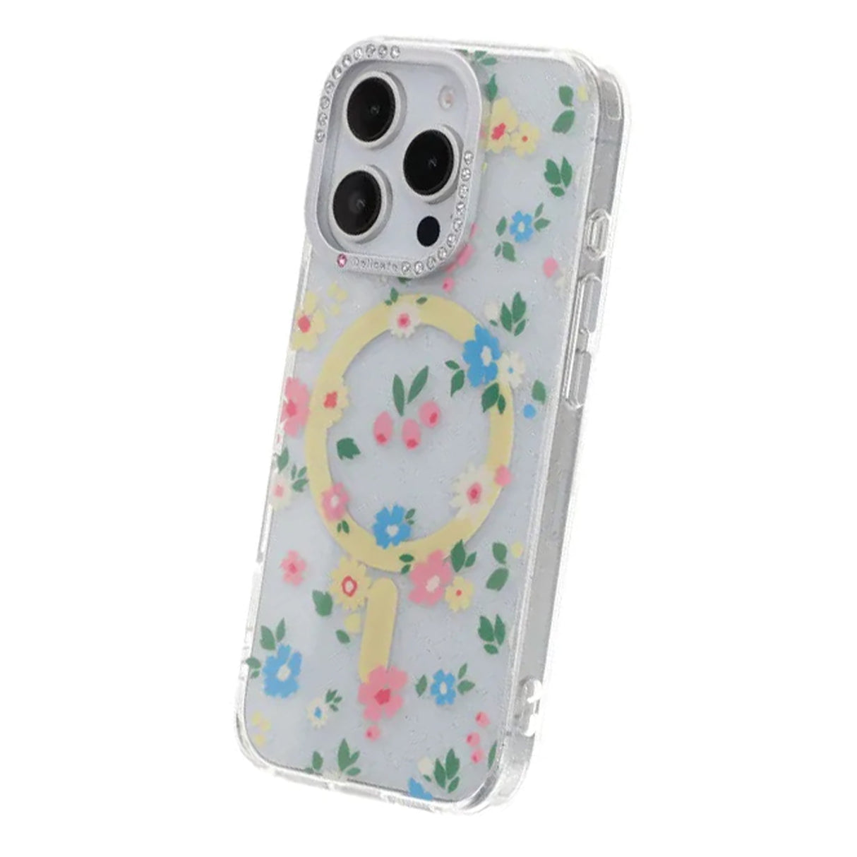 iPhone 16 Pro Deksel blomstrete MagSafe Gul