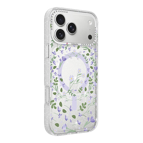 iPhone 17 Pro Deksel Blomstermønster MagSafe Lilla