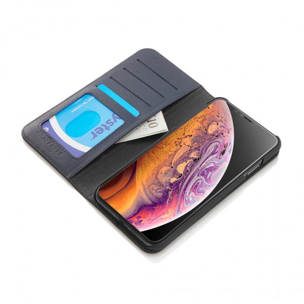 Pipetto iPhone Xs Max Etui Magnetic Folio Marineblå