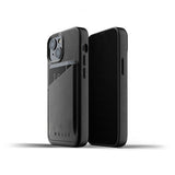 Mujjo iPhone 13 Mini Deksel Full Leather Wallet Case Svart