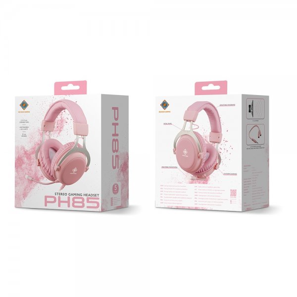 Deltaco Gaming PH85 Stereo Gaming Headset Rosa