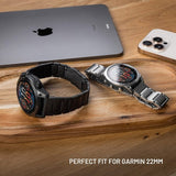 Fixed Garmin QuickFit 22mm Armbånd Titanium Strap Grå