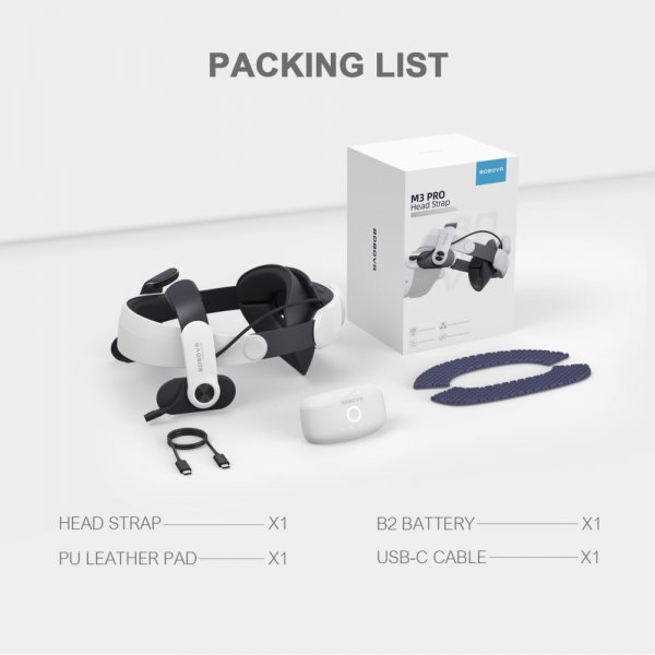 BOBOVR M3 Pro Meta Quest 3 VR Headset Battery Pack