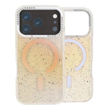 iPhone 17 Pro Deksel Glitter Diamond MagSafe Gull