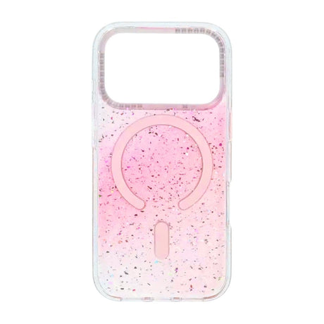 iPhone 17 Pro Deksel Glitter Diamond MagSafe Rosa