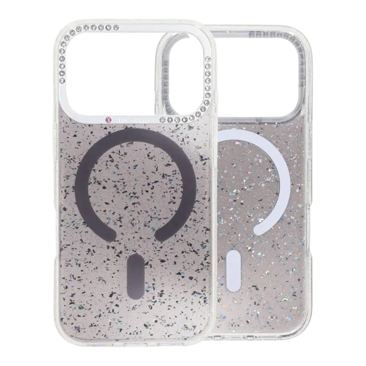 iPhone 17 Pro Deksel Glitter Diamond MagSafe Svart