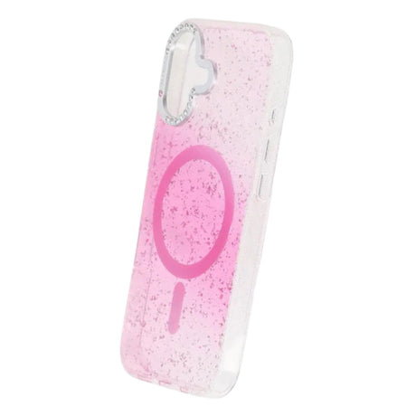 iPhone 17 Deksel Glitter Diamond MagSafe Rosa