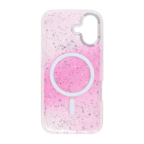 iPhone 17 Deksel Glitter Diamond MagSafe Rosa