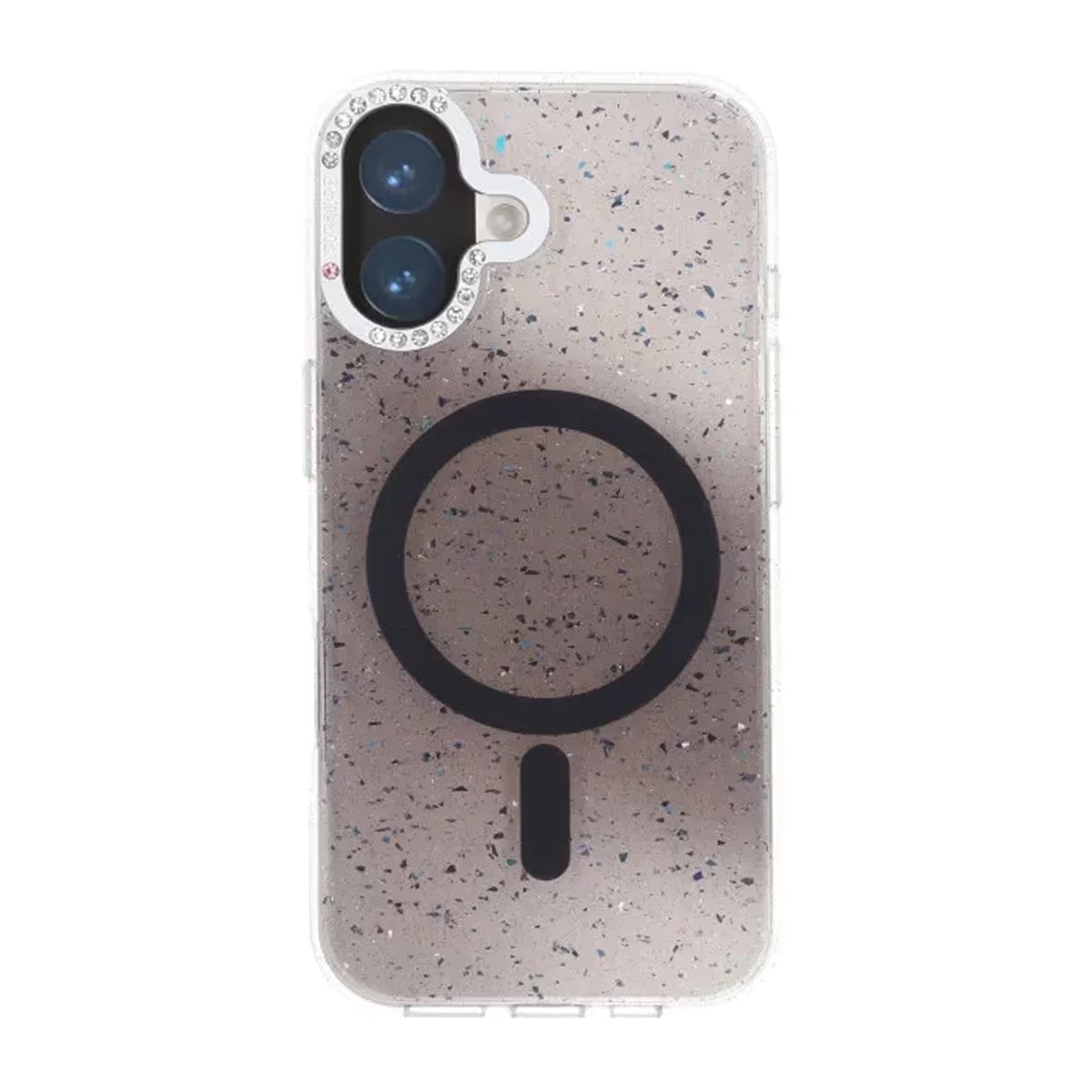 iPhone 17 Deksel Glitter Diamond MagSafe Svart