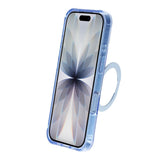 iPhone 17 Deksel med glitter og stativ, MagSafe, Blå