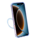 iPhone 17 Pro Max/iPhone 18 Pro Max Deksel med glitter og stativ, MagSafe, Blå