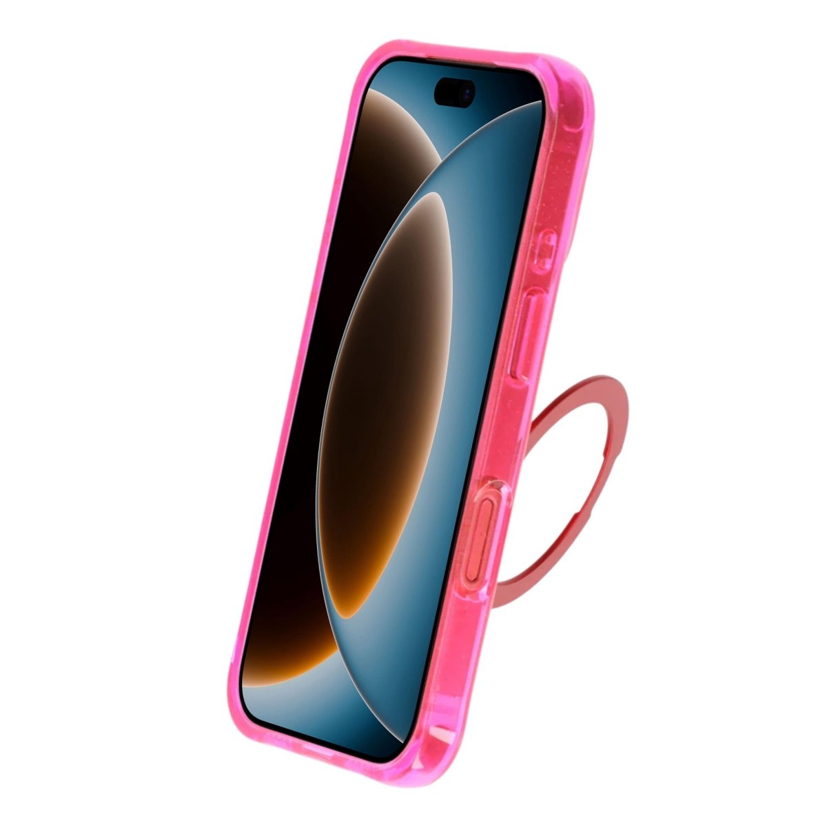 iPhone 17 Pro Max/iPhone 18 Pro Max Deksel Glitter Stativ MagSafe Rød