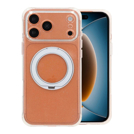 iPhone 17 Pro Max/iPhone 18 Pro Max Deksel Glitter Stativ MagSafe Hvit