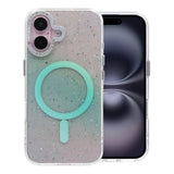 iPhone 16 Deksel Glitter Diamond MagSafe Grønn