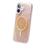 iPhone 16 Deksel Glitter Diamond MagSafe Gull